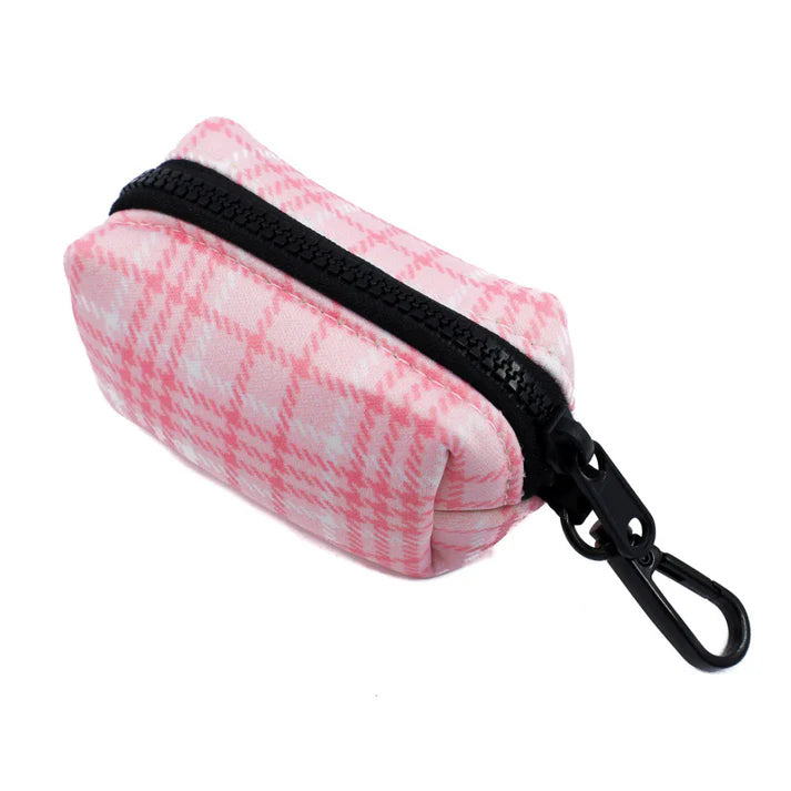 Pink Houndstooth Poop Bag Holder