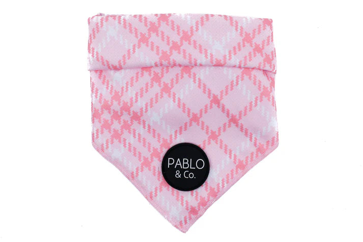 Pink Houndstooth Dog Bandana