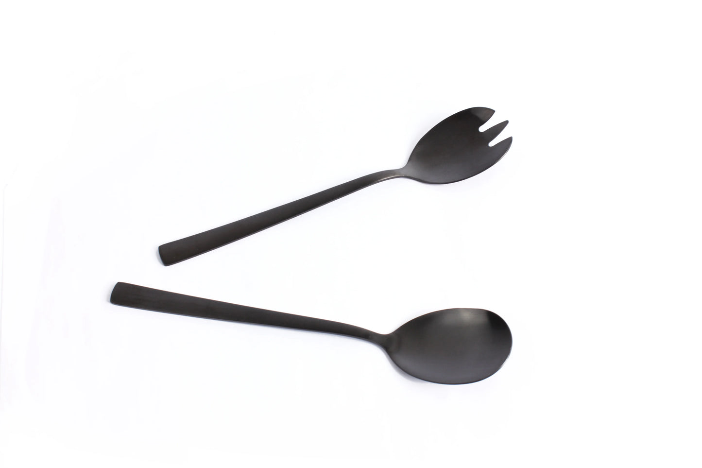 Satin Black 2 Piece Salad Server Set