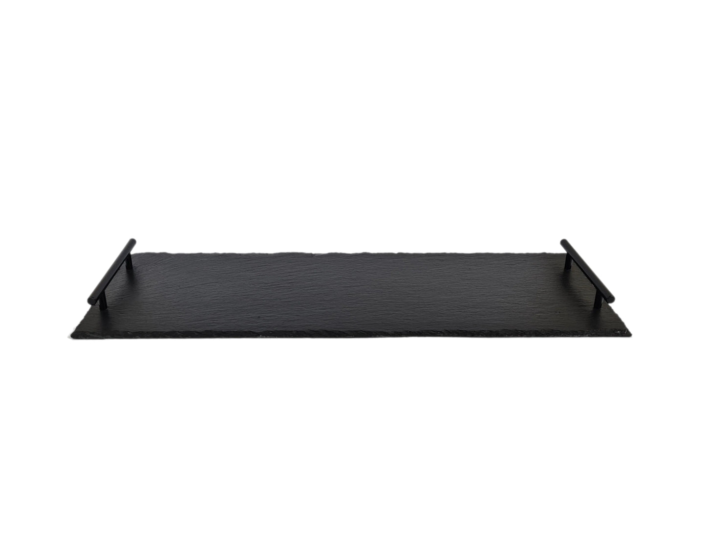 Slate Tray with Matte Black Handles