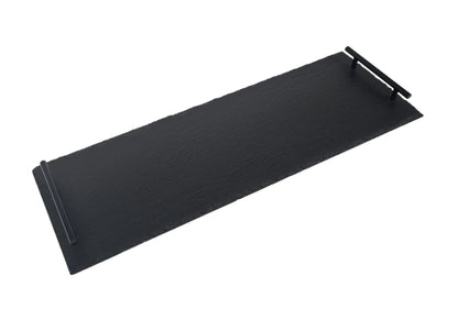 Slate Tray with Matte Black Handles