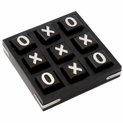 Large Black Wooden Tic Tac Toe