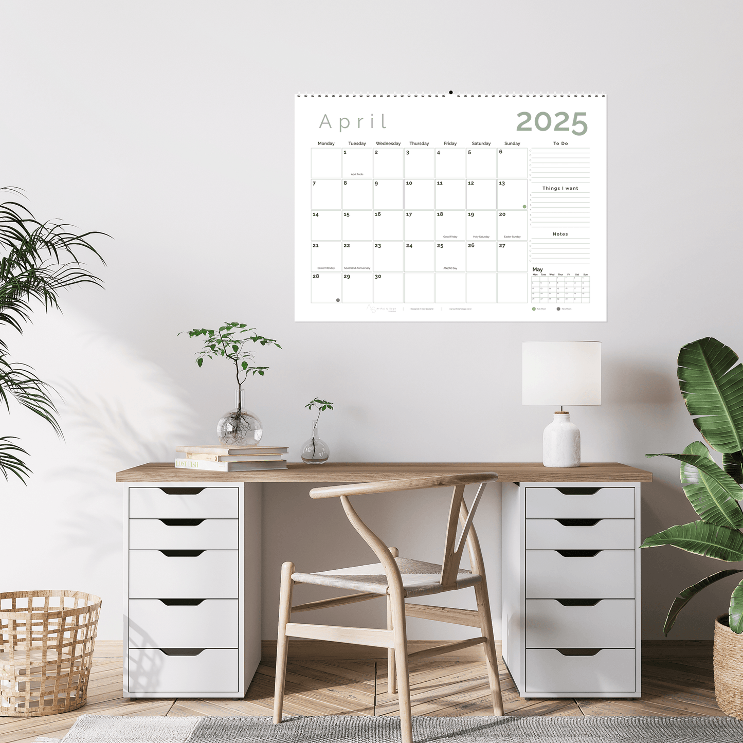 A2 Wall Planner (2025) - Artful & Sage Collective