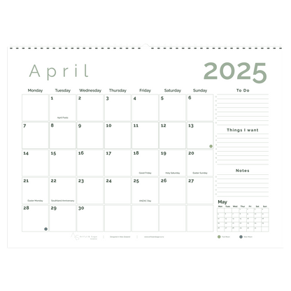 A2 Wall Planner (2025) - Artful & Sage Collective