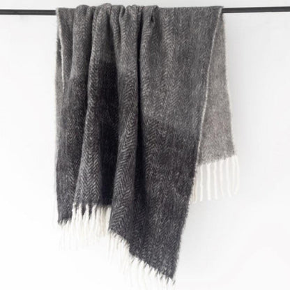 Ombre Black & Grey Throw