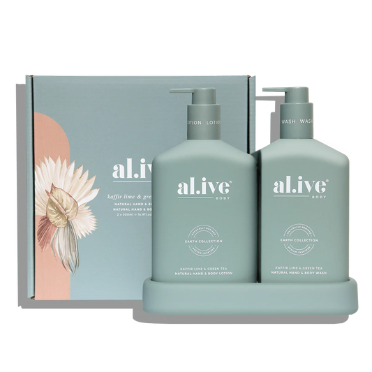 Al.ive Wash & Lotion Duo - Kaffir Lime & Green Tea